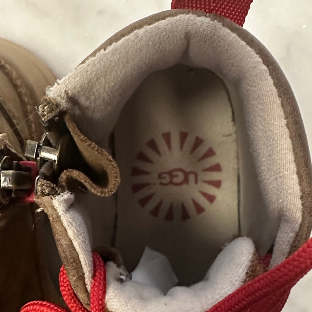 Brown Ugg Boots with Red Accents - Picture 10 of 13